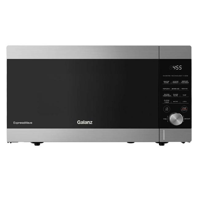 Galanz Microwave Oven ExpressWave with Patented Inverter Technology, Sensor Cook & Sensor Reheat, 10 Variable Power Levels, Express Cooking Knob, 1100W 1.6 Cu Ft Stainless Steel GEWWD16S1SV11