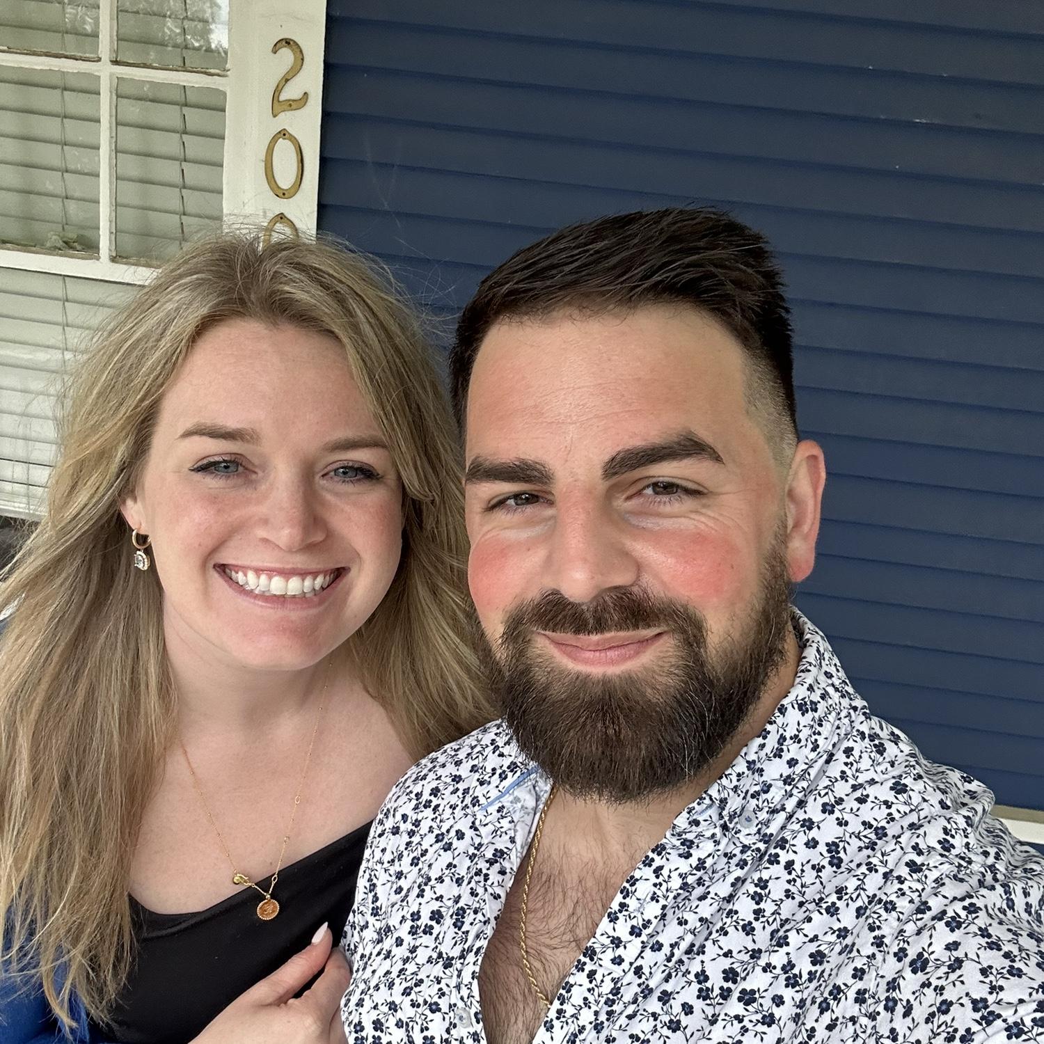 Picture in front of our first home together