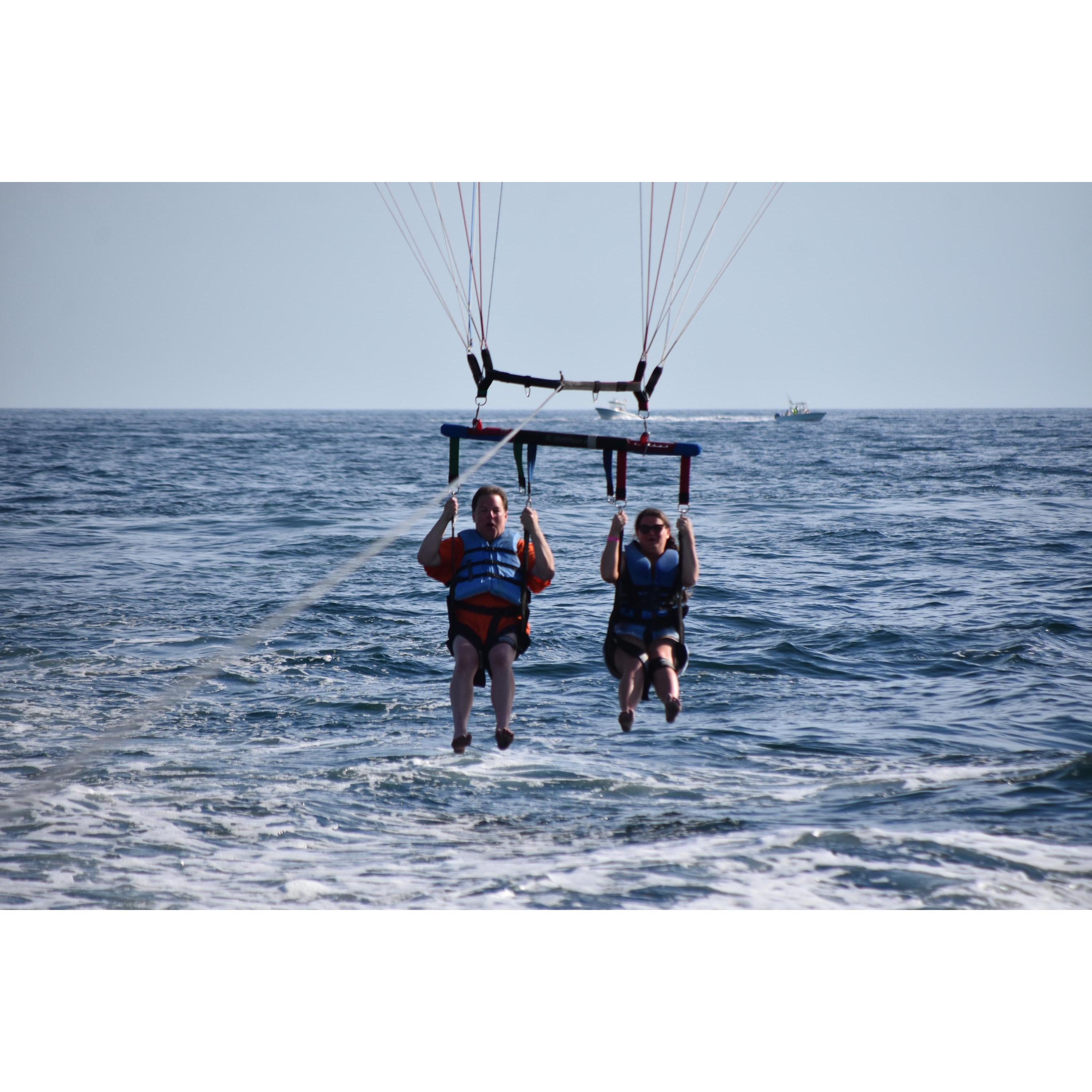 Parasailing for Glenn's birthday 2020.