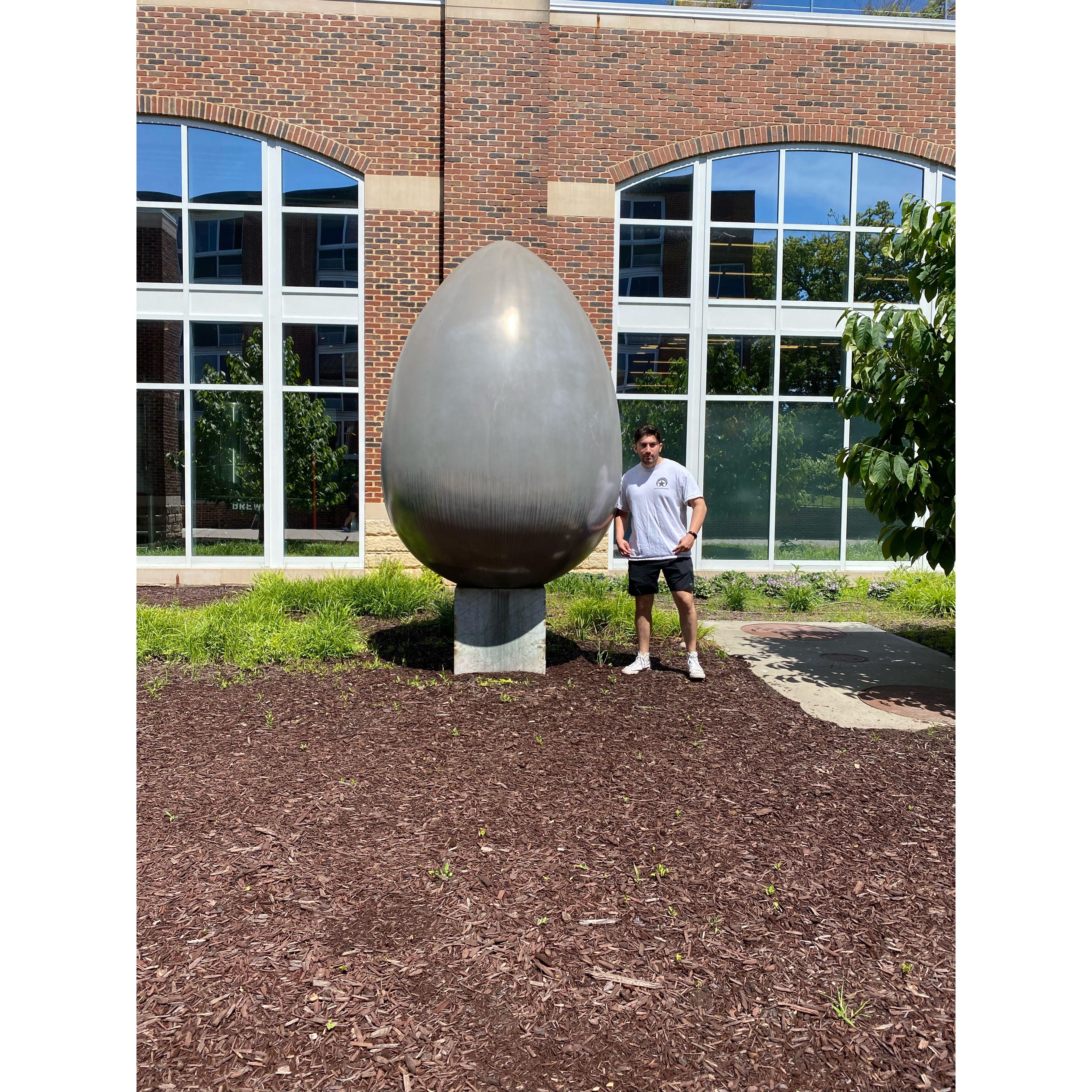 david with "the egg" when I took him to tour the CIA