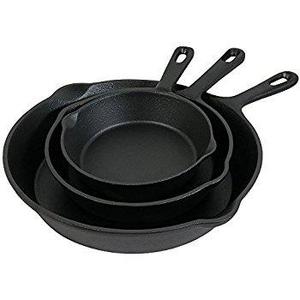 T-fal E83407 Pre-Seasoned Nonstick Durable Cast Iron Skillet / Fry pan Cookware, 12-Inch, Black