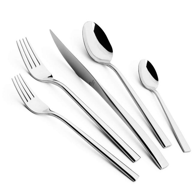 Divitis Home Sirius Silverware Set 20 Piece, 18/10 Stainless Steel Set for 4 (Dinner Spoons, Dinner Forks, Salad Forks, Dinner Knives, Teaspoons), Flatware Set, Cutlery Set, Forks and Spoons Set