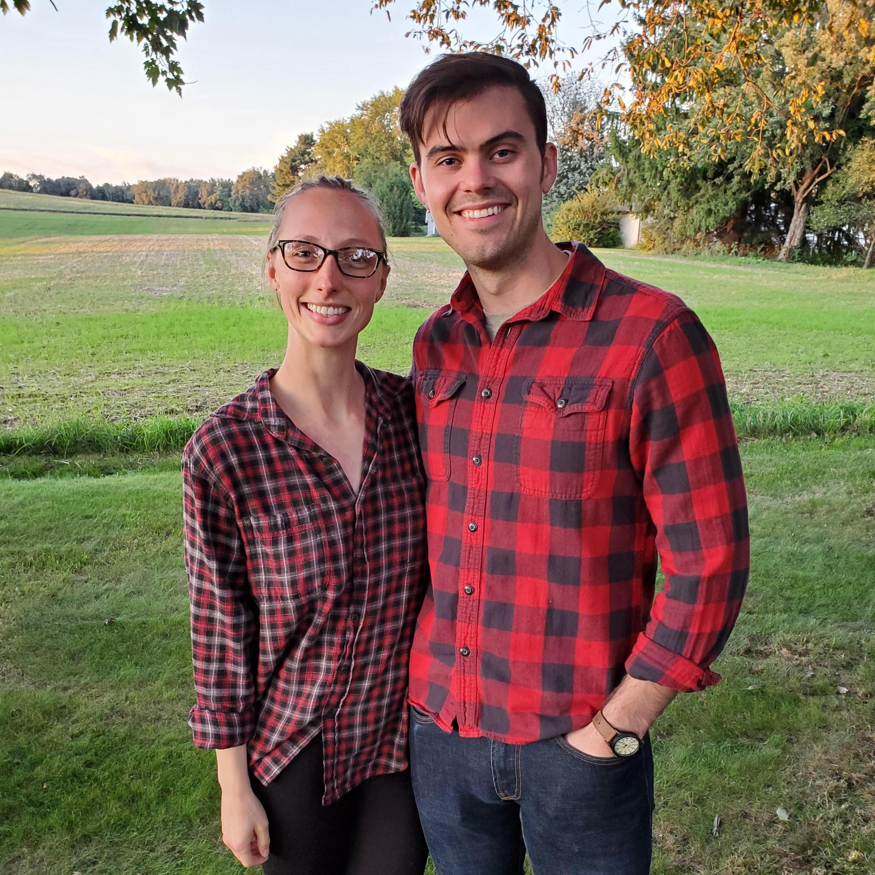 Keeping with the flannel tradition, we both accidentally wore red flannels the day we got engaged.