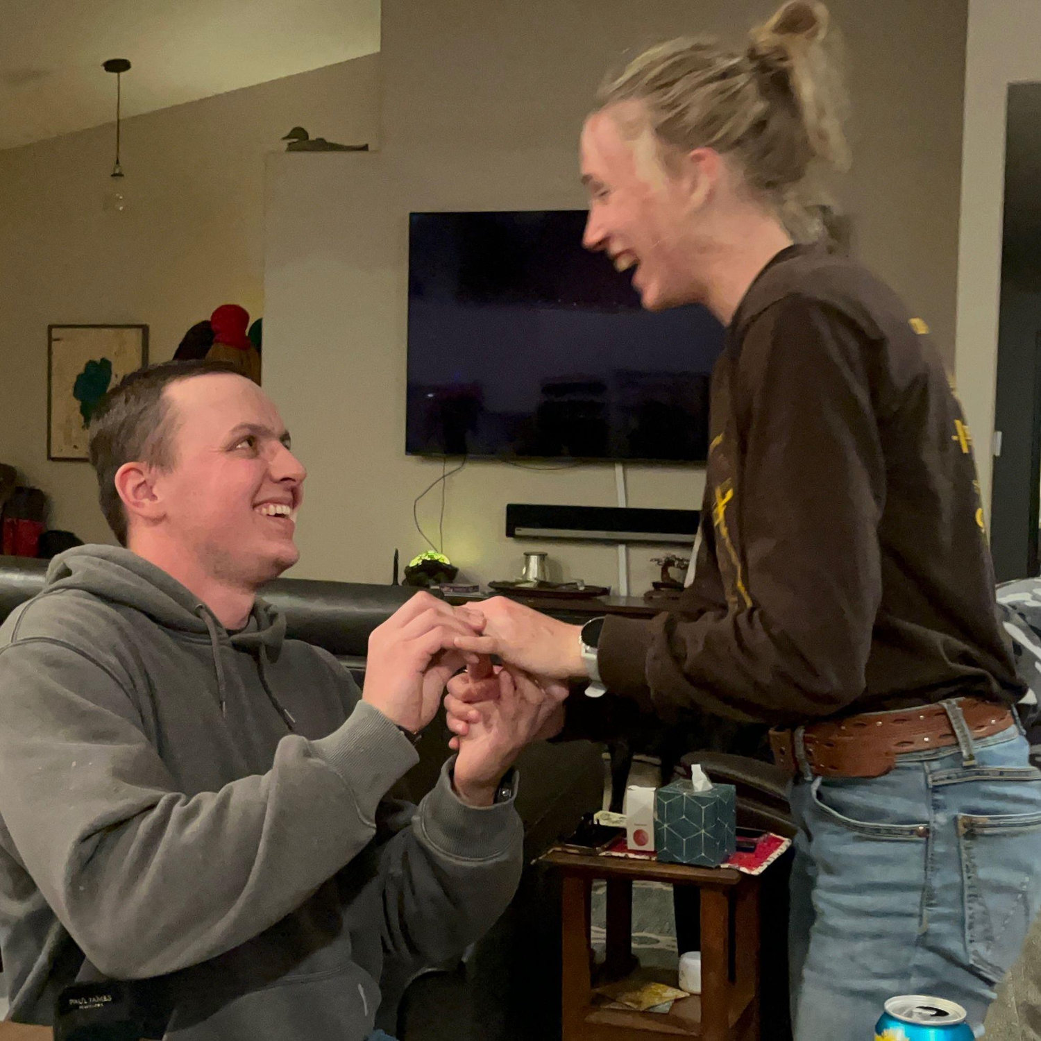 Zak proposed during a family game night in Minden, NV!