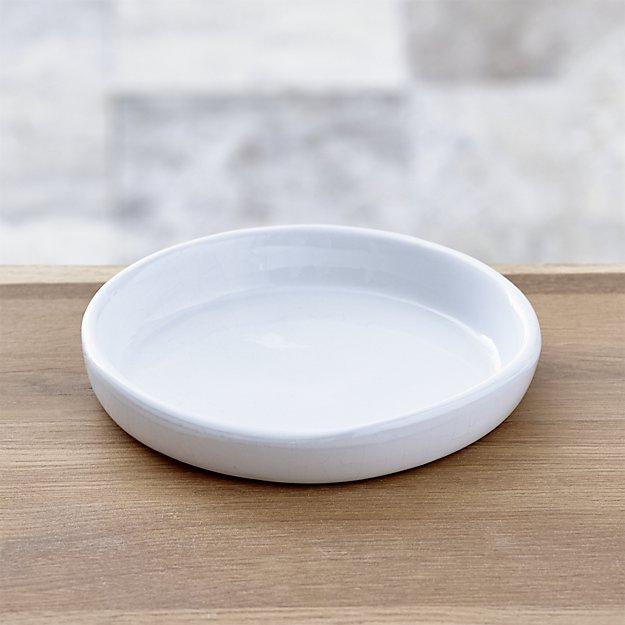 Festive Small White Saucer