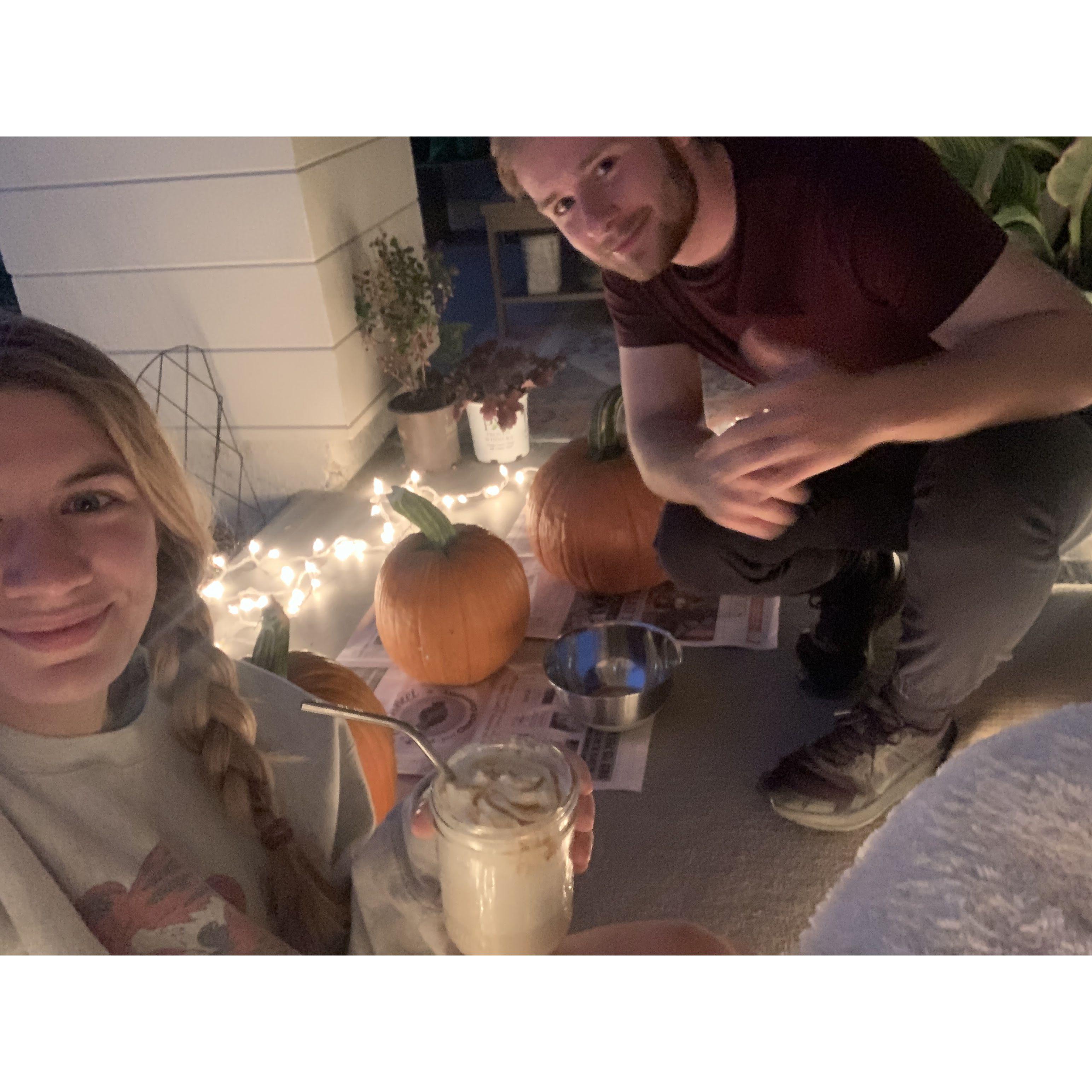 pumpkin carving and butter beer
