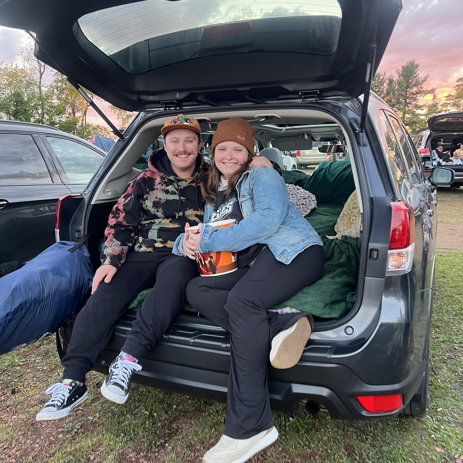 Breaking in our new Subaru with a roadtrip to Pittsburgh and drive-in movie. May, 2025.