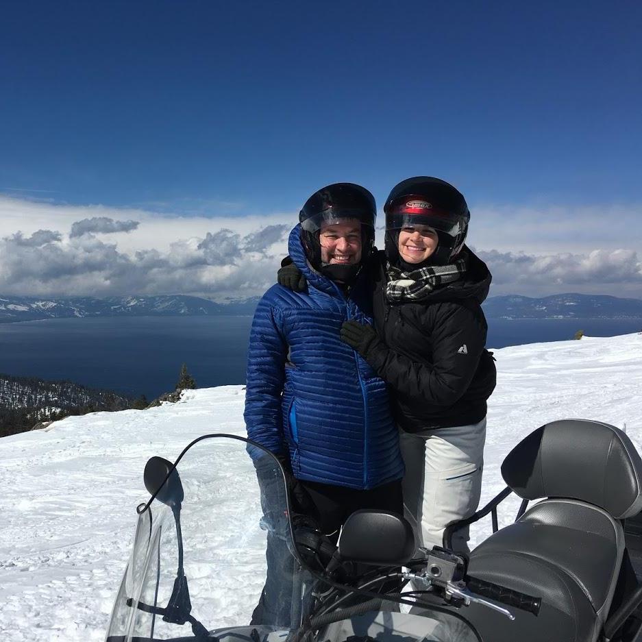 Snowmobiling in Lake Tahoe. Such amazing views!!