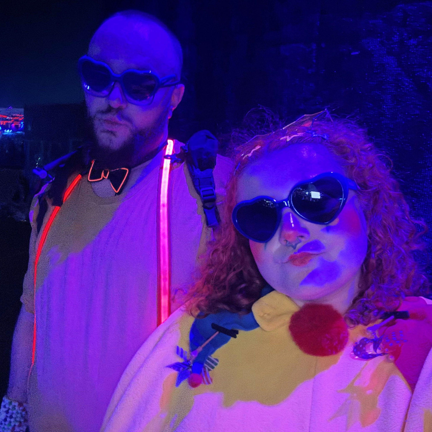 Clownin' around at our first festival together!