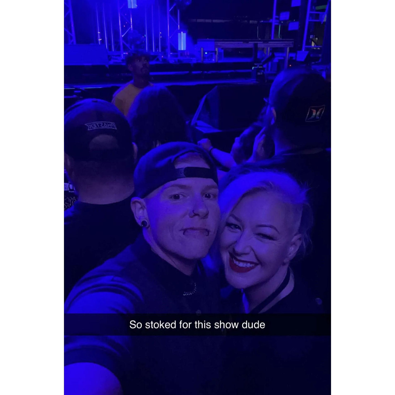 Waiting for what seemed like forever for Motionless in White to start. 2023