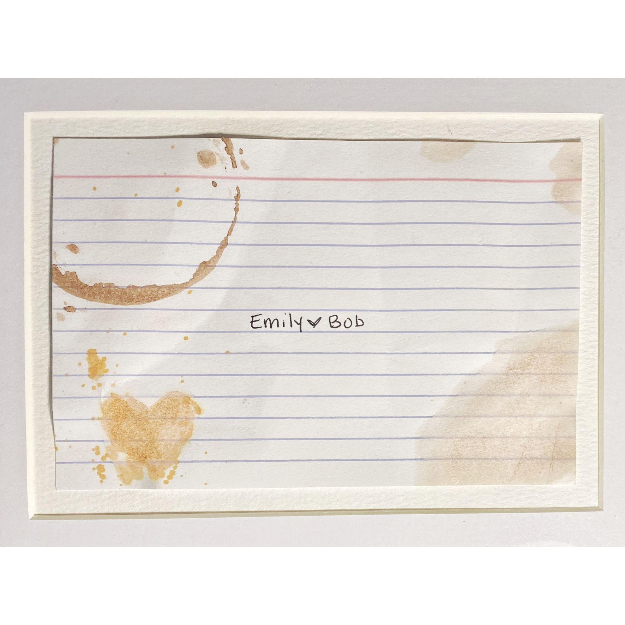 An engagement present from Molly (Emily's sister)!  She painted us a watercolor of the Save-the-Dates that she designed for us!