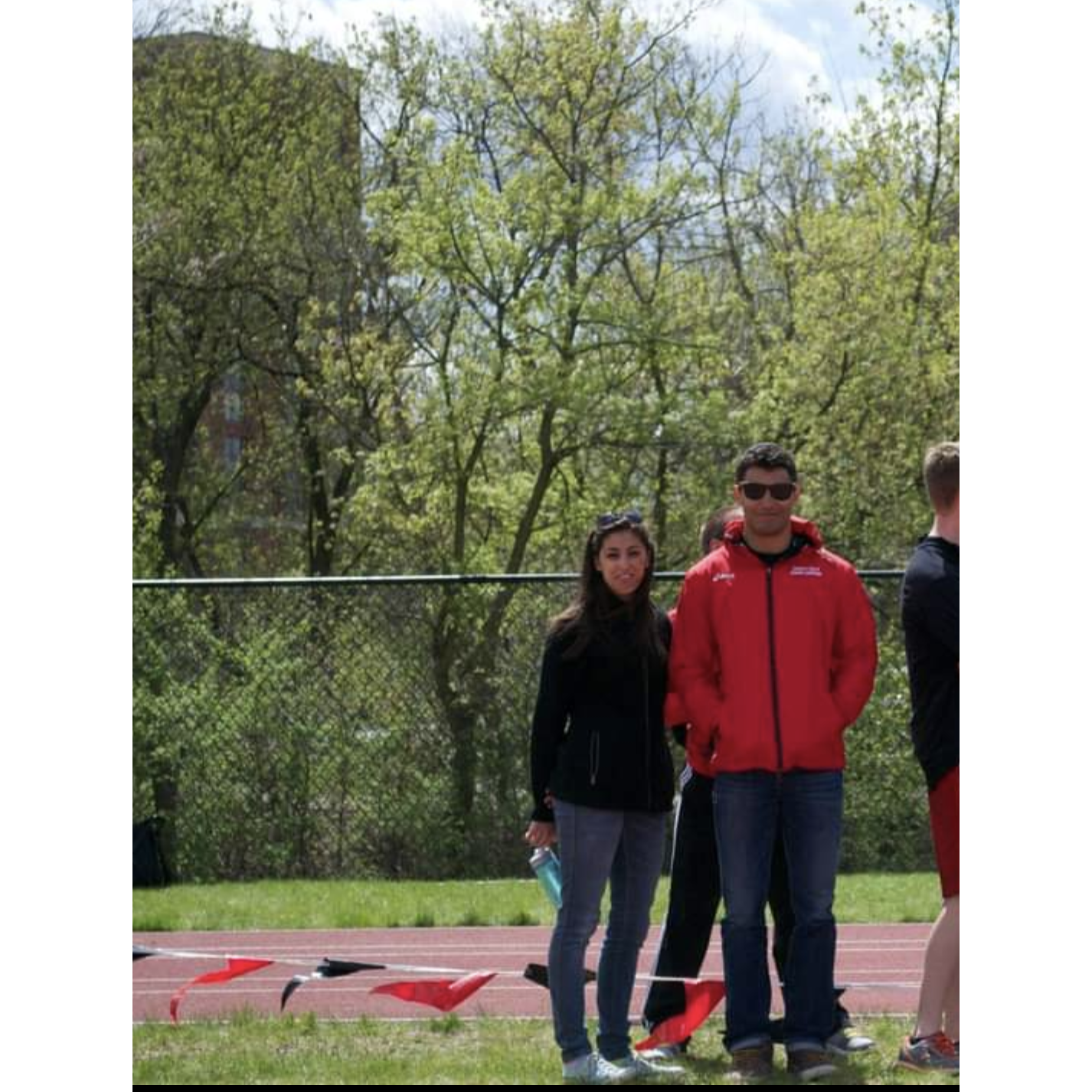 Circa 2015 at an outdoor track meet. :)