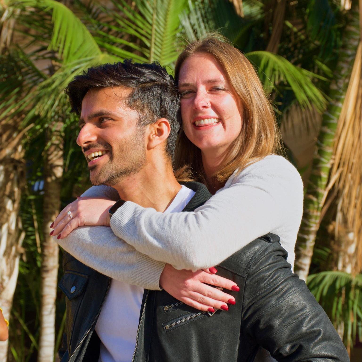 This pic was snapped right after Savio proposed!
