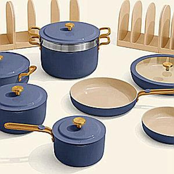 Essentials Complete Cookware Set- Blue Salt Color