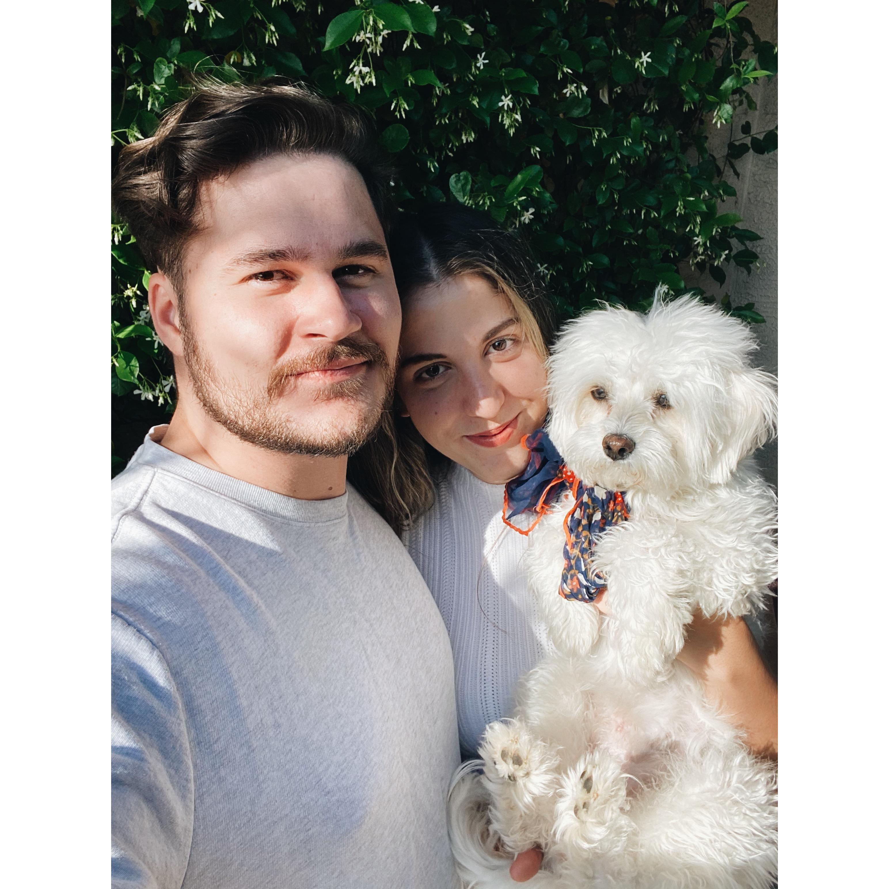 us with our doggie kiki :)