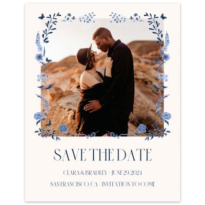 Blue Wedding Digital Save the Date - Merryton Photo