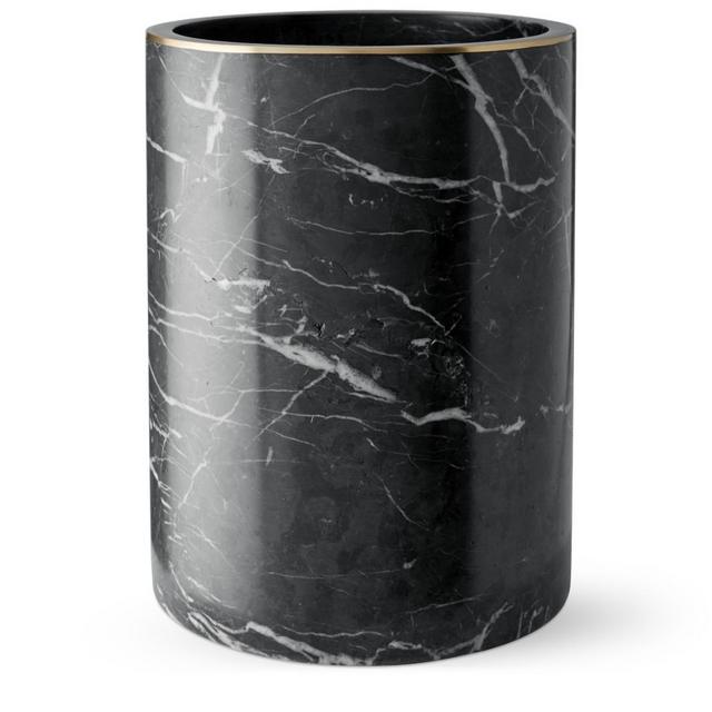 Black Marble and Brass Bath Collection, Waste Basket