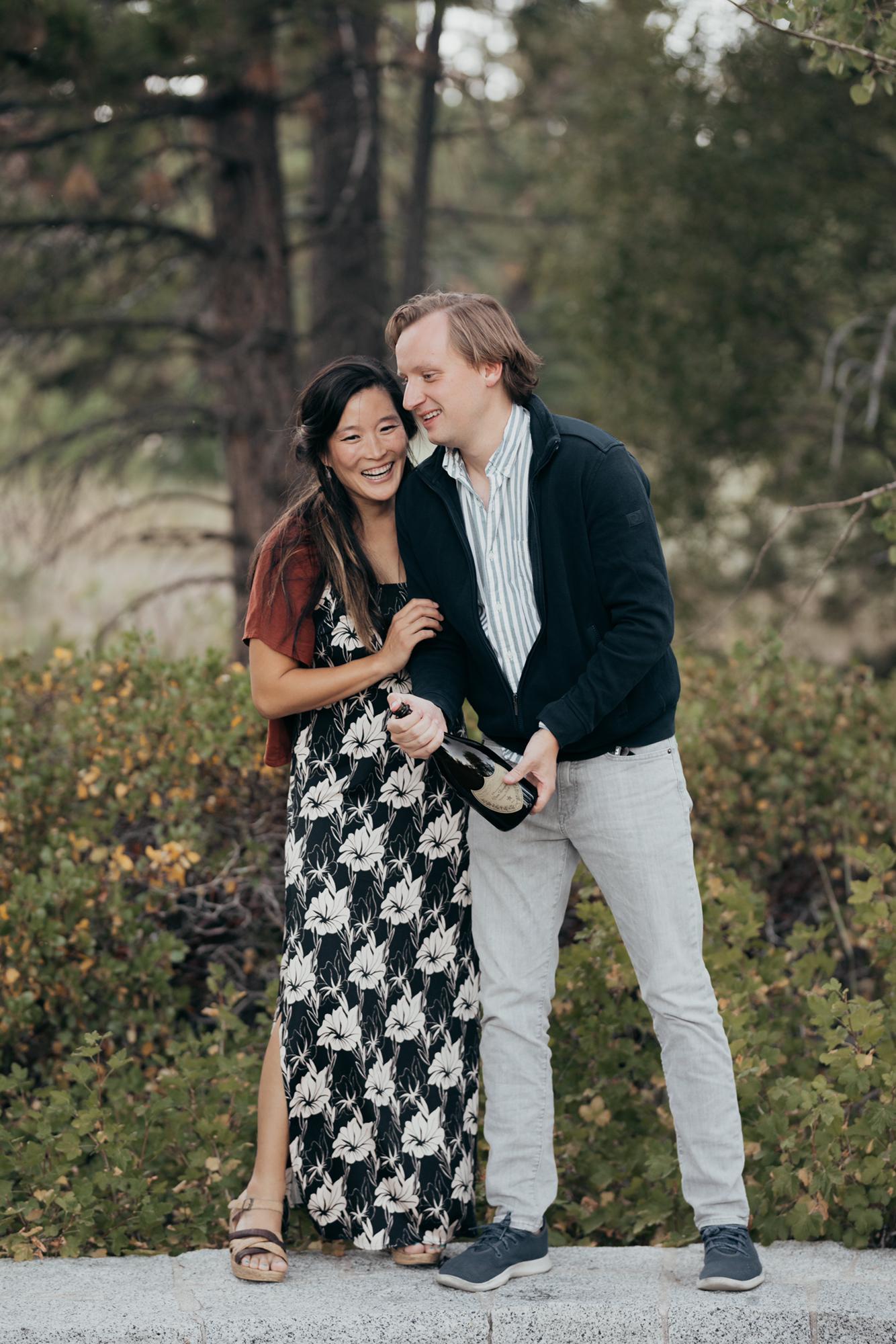 "give the Champagne Bottle a shake"