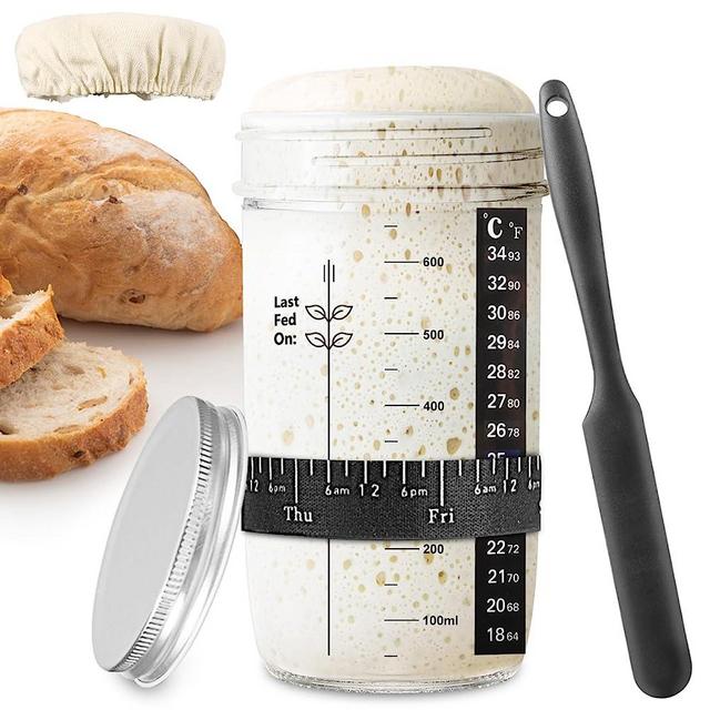 zunmial Sourdough Starter Jar, Sourdough Starter Kit, Sourdough Bread Baking Supplies