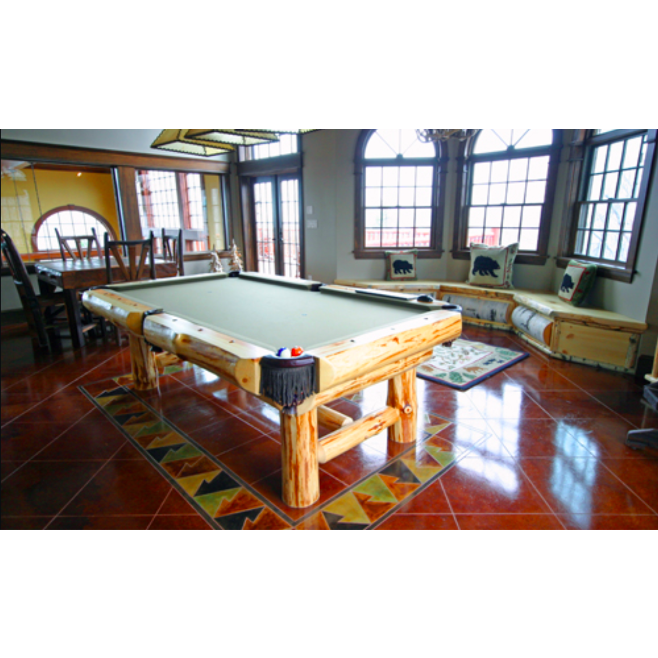 Indoor fun abounds! Billiards, indoor pool with hot tub, movie theatre, two saunas, three bars, games and no place to be - party on!