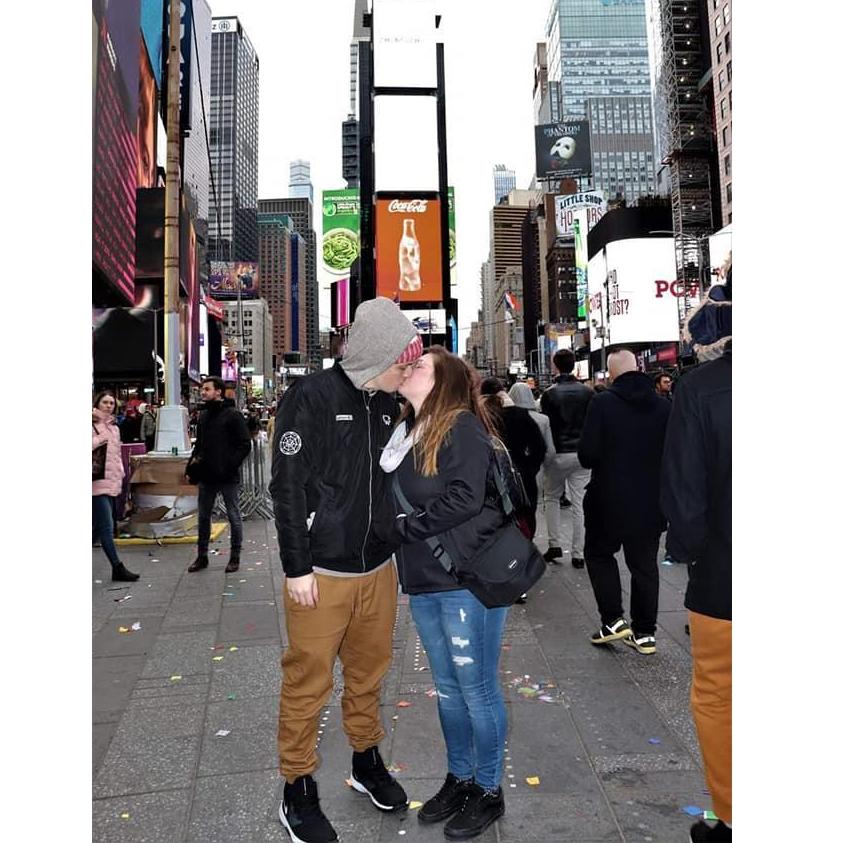 Time Square, 2020- Newly engaged exploring the city