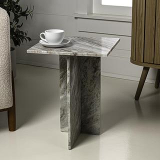 Cecil Marble T-Shaped End Table