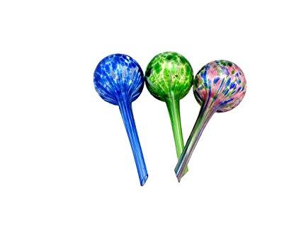 Aqua Globe Mini - 3 Pack - Decorative Hand-blown Glass Small Plant Watering Bulbs