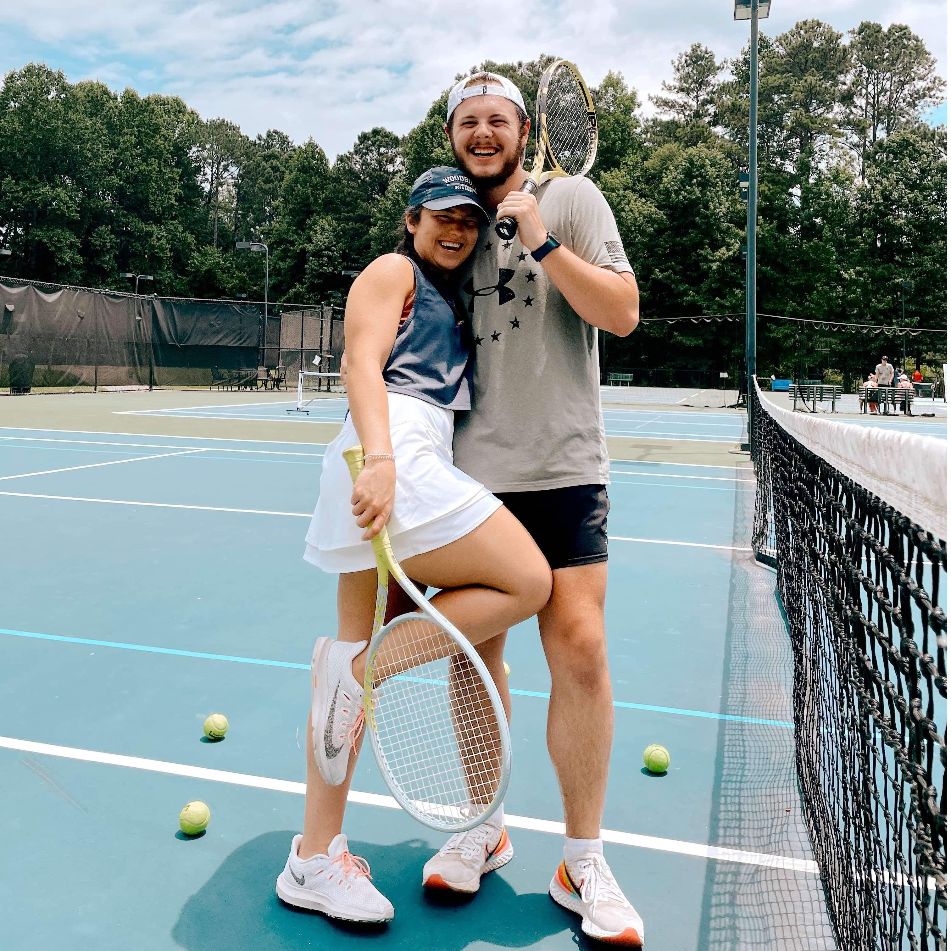 The first and last time we played tennis together