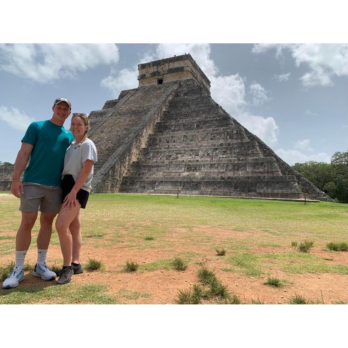 The historic Chichen Itza pyramid, August 2021.