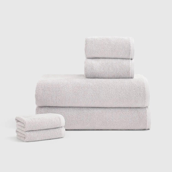 Turkish Ribbed Quick Dry Bath Sheet Bundle - Silver