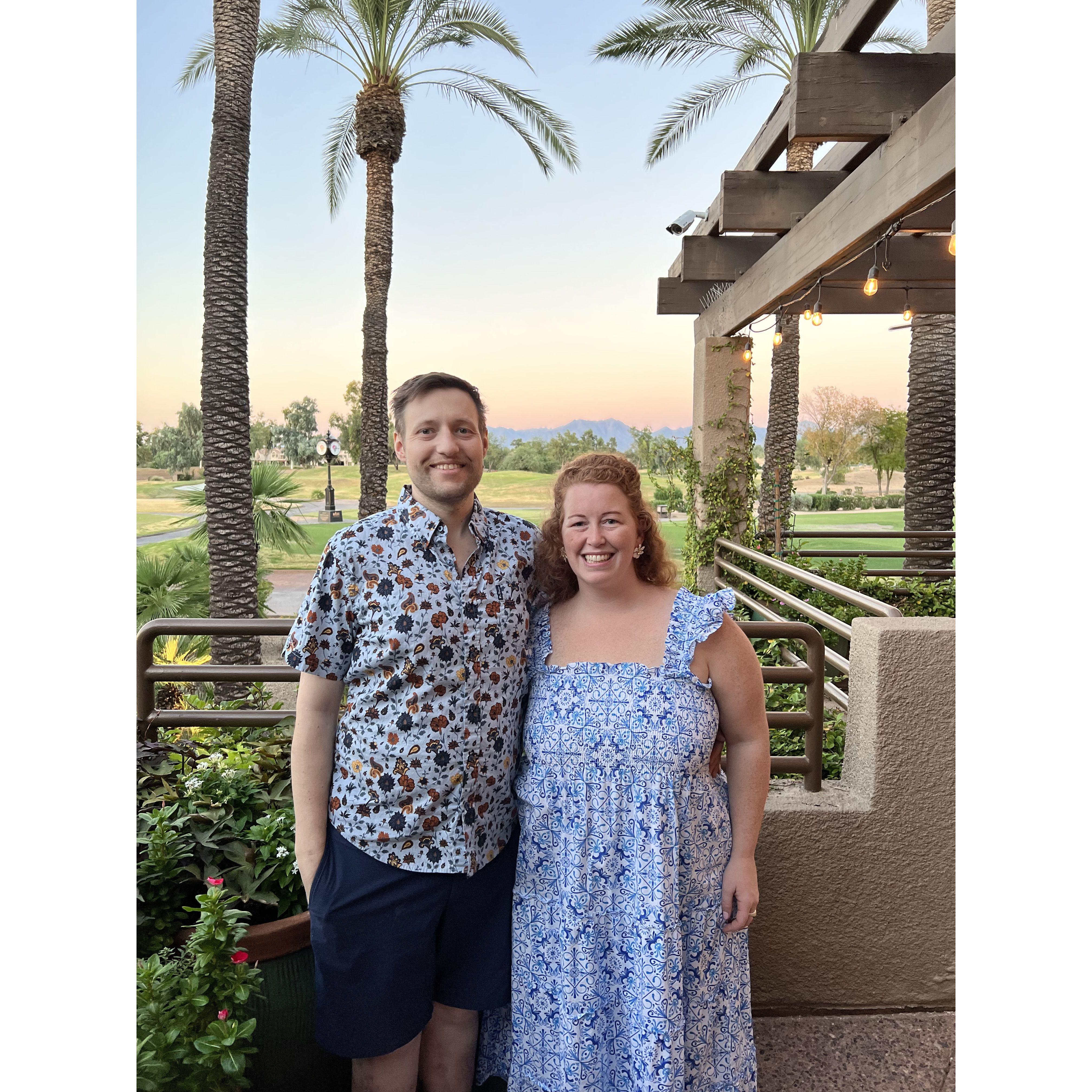At our friends Bella & Michael's rehearsal dinner. Paradise Valley, September 2022.