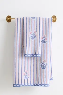 Tess Cotton Woven Floral Towel Collection