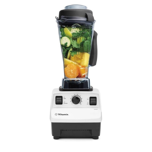 Vitamix 5200 Blender, Professional-Grade Blender for Smoothies, Soups, Ice Cream and More, Stainless-Steel Blades, Self-Cleaning Kitchen Appliance, 64 Oz Container, White