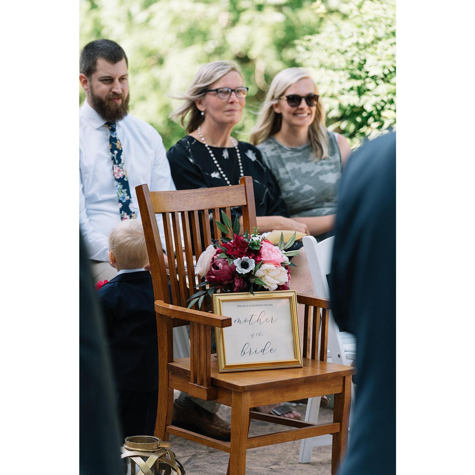 Thankful for all of our guests attending the ceremony, both physically, virtually, and from above.