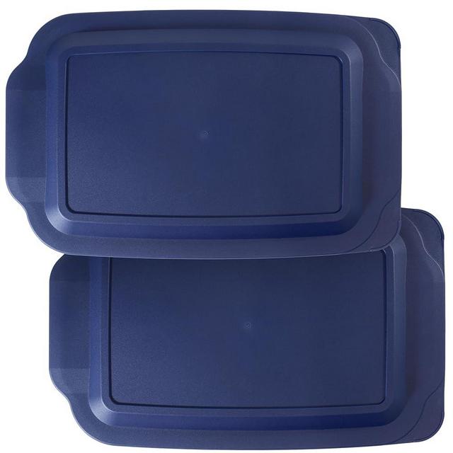 Replacement Lids fits Pyrex 9x13 233 Glass Casserole Baking Dish Container with Tab Handles, for 3-Quart Model 233-PC (2-Pack, Navy)