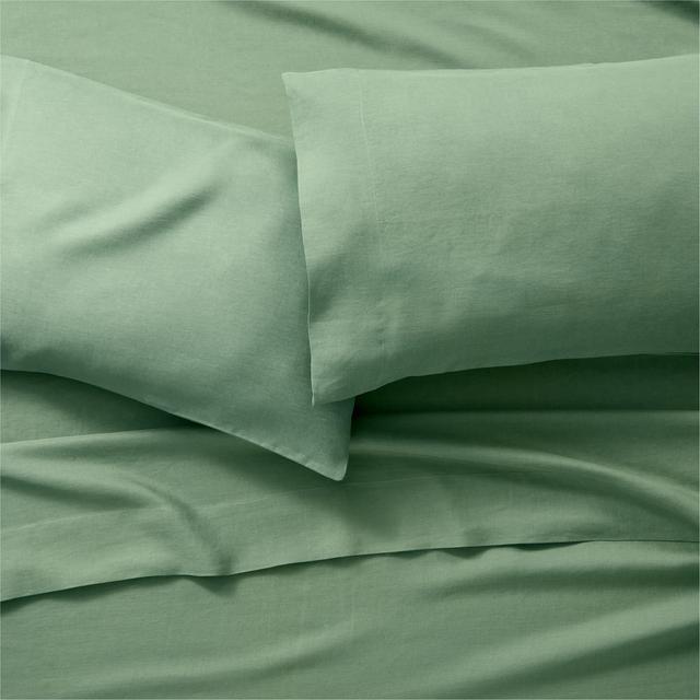 Pure Linen Duck Green Queen Sheet Set