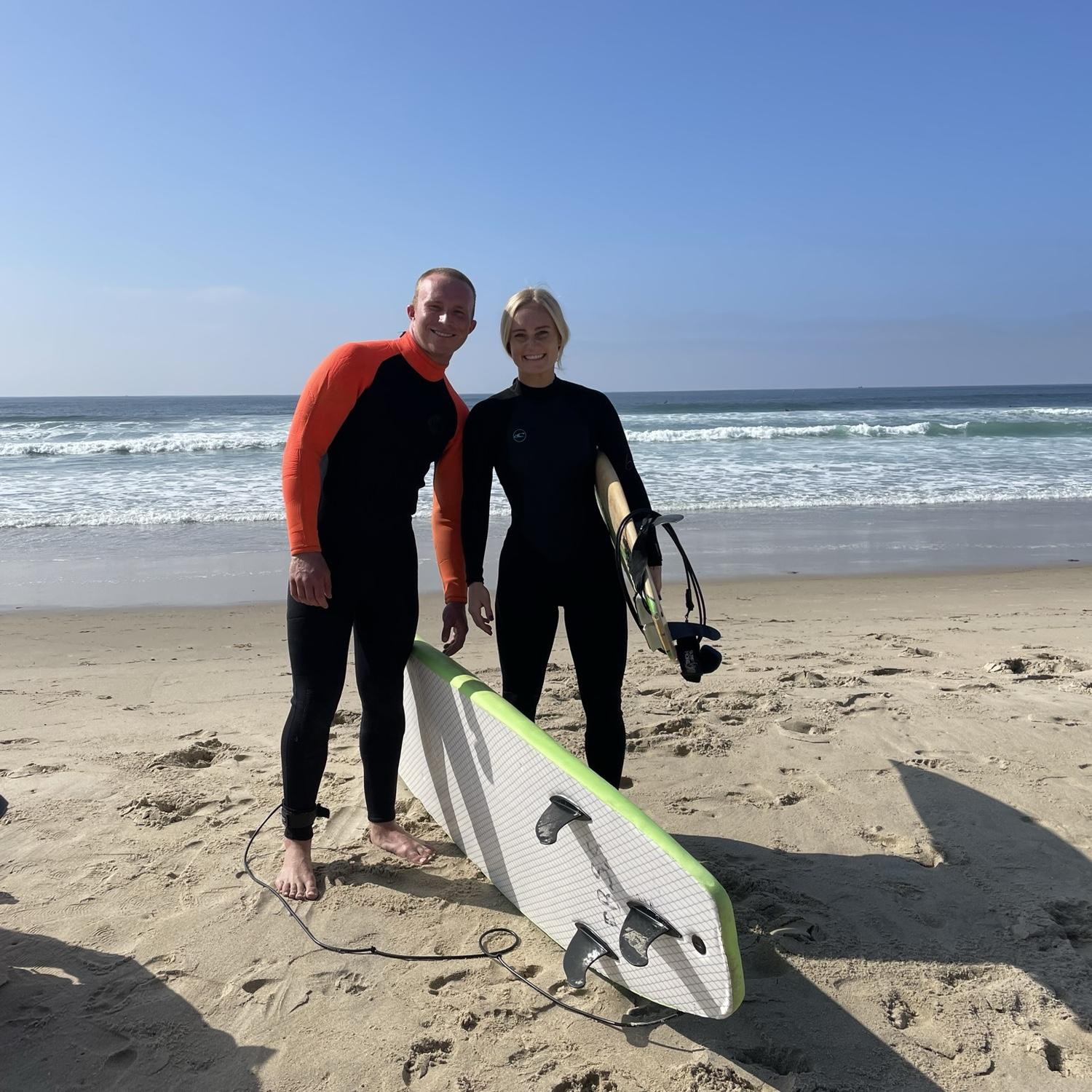 One of our favorite hobbies to do together-surfing! 🏄💛