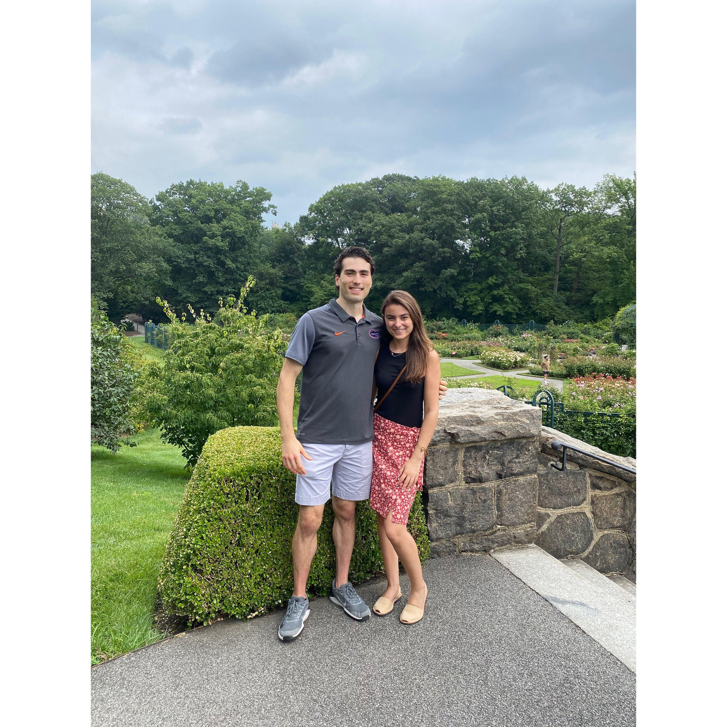 The first picture we took together! Nearly four years later we would get engaged here at the New York Botanical Gardens