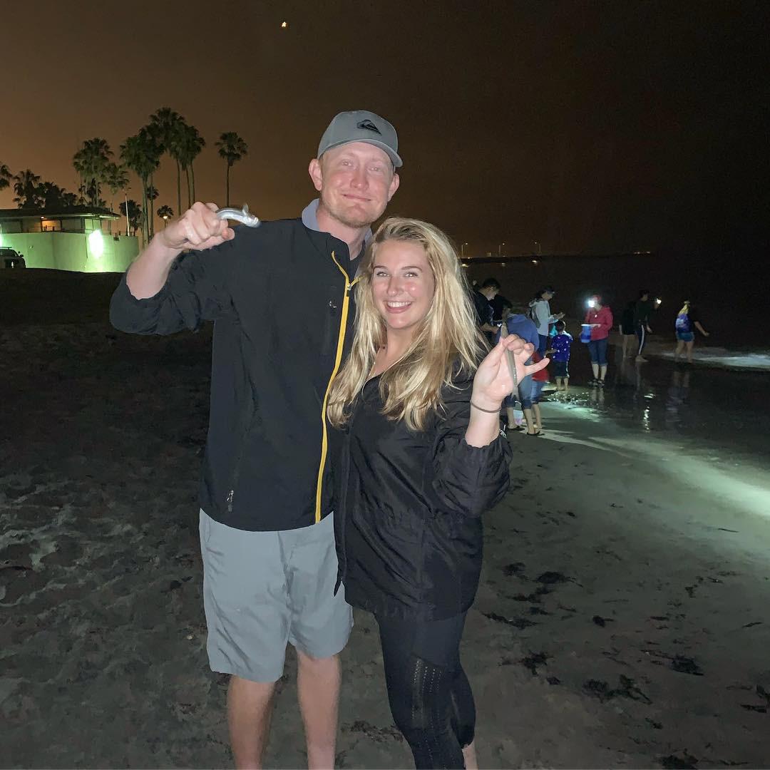 06/05/2019, Cabrillo Beach, California: Grunion Run! Nona was happy to fry up the ones we caught.