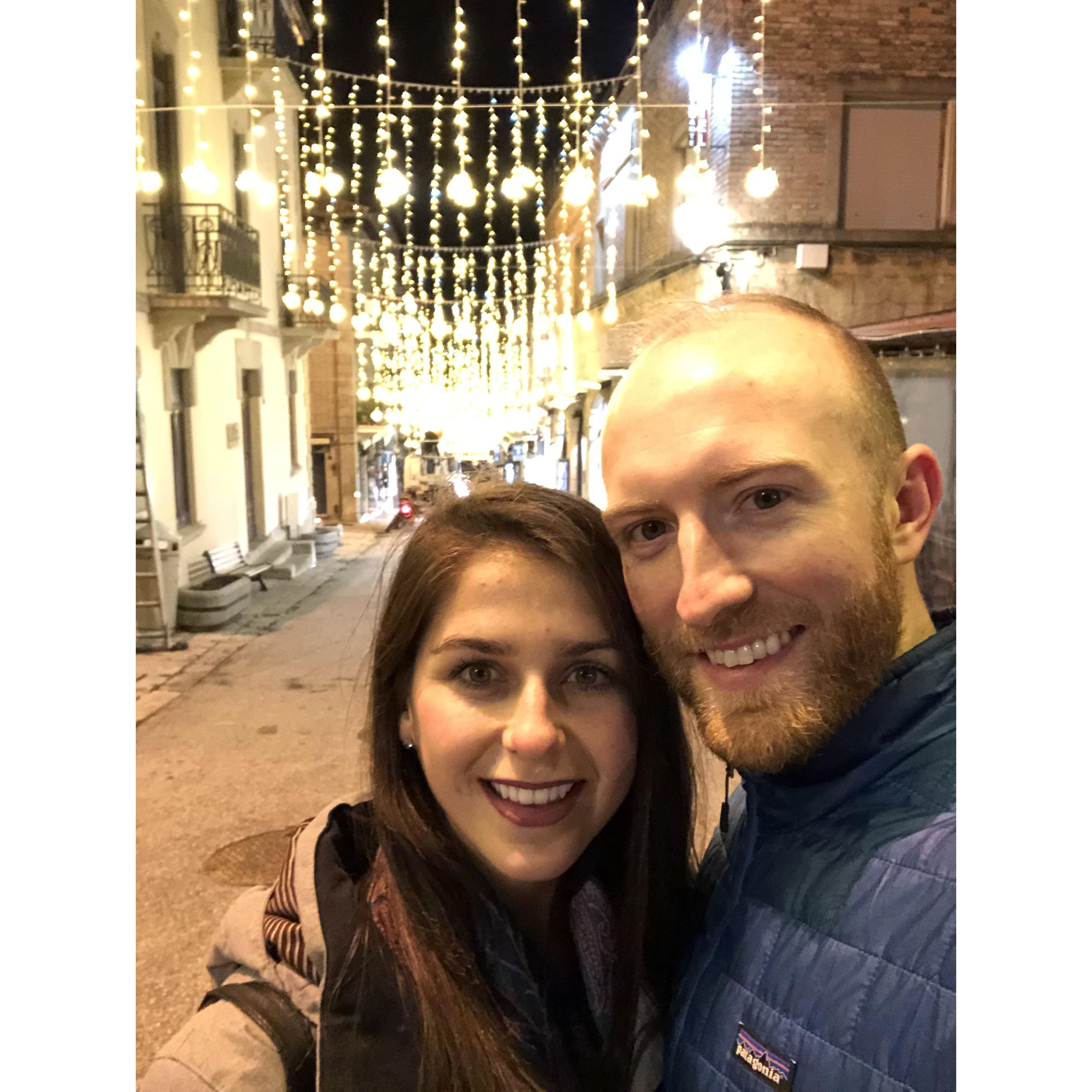 Jared and Caitlin exploring San Marino, November 2018!