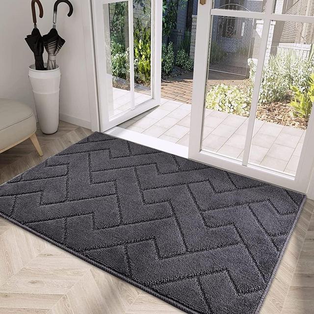 Kmson 3 Pcs Ombre Bathroom Rugs Set with U-Shaped Mat, Non Slip,Quick  Drying, Ultra Soft and Water Absorbent Bath Carpet for Bedroom Floor Living
