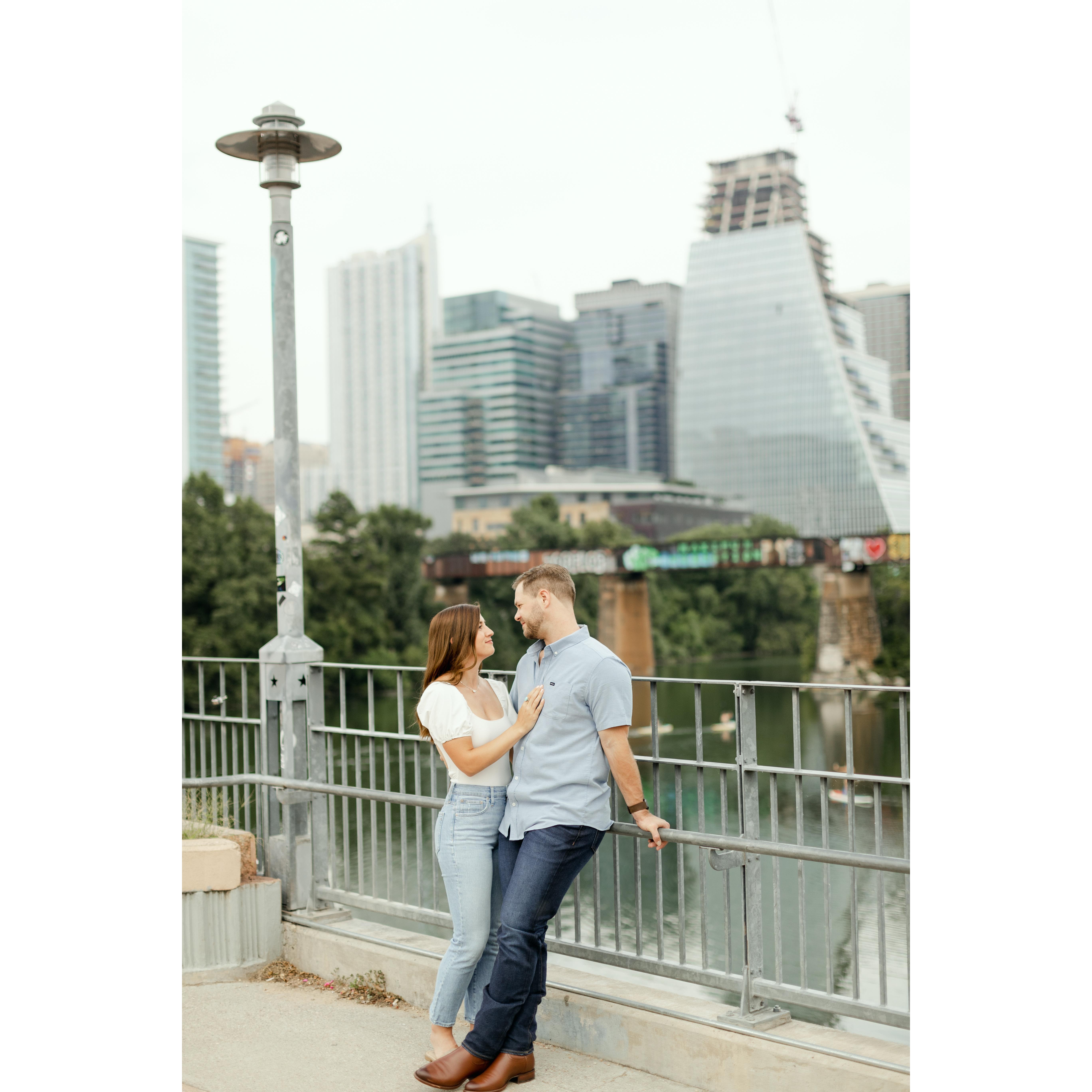Austin's walking bridge with the skyline, can't beat it!