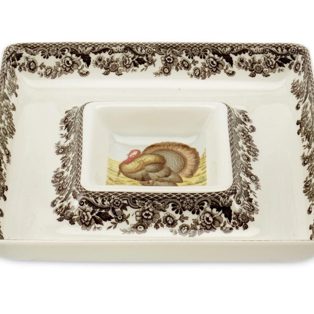 Spode Woodland Square Chip & Dip