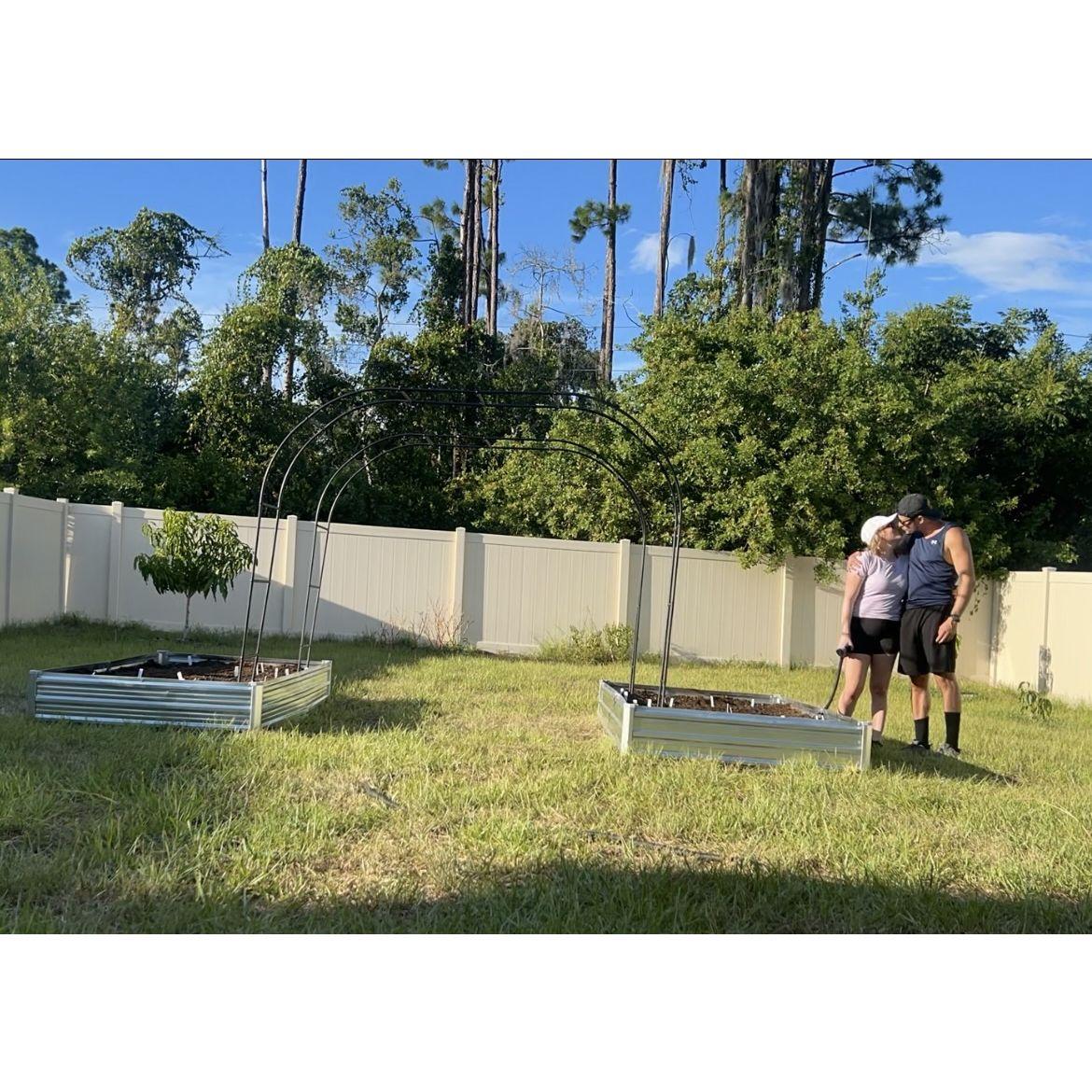 Brandon's favorite thing was gardening, our first place together in 2023 we built him a garden.
