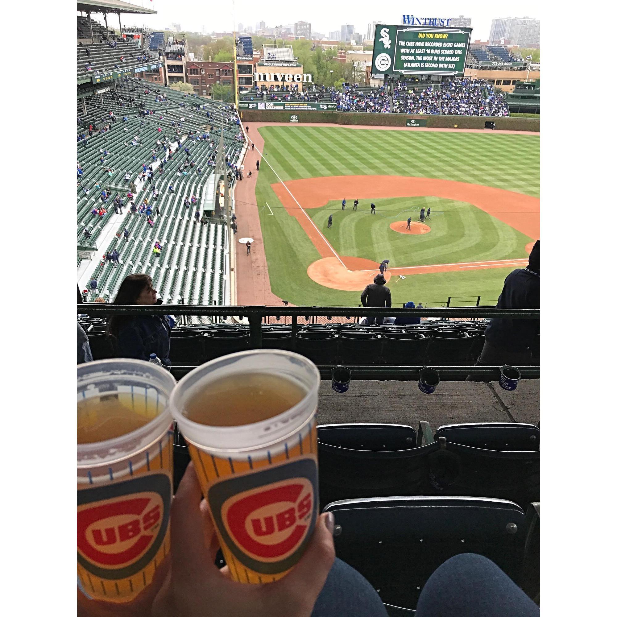 Tim's first trip to Wrigley Field. 5/2018