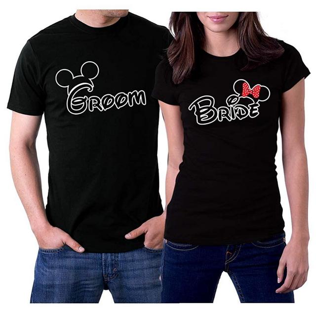 picontshirt Groom and Bride Newlywed Matching Couple Shirts