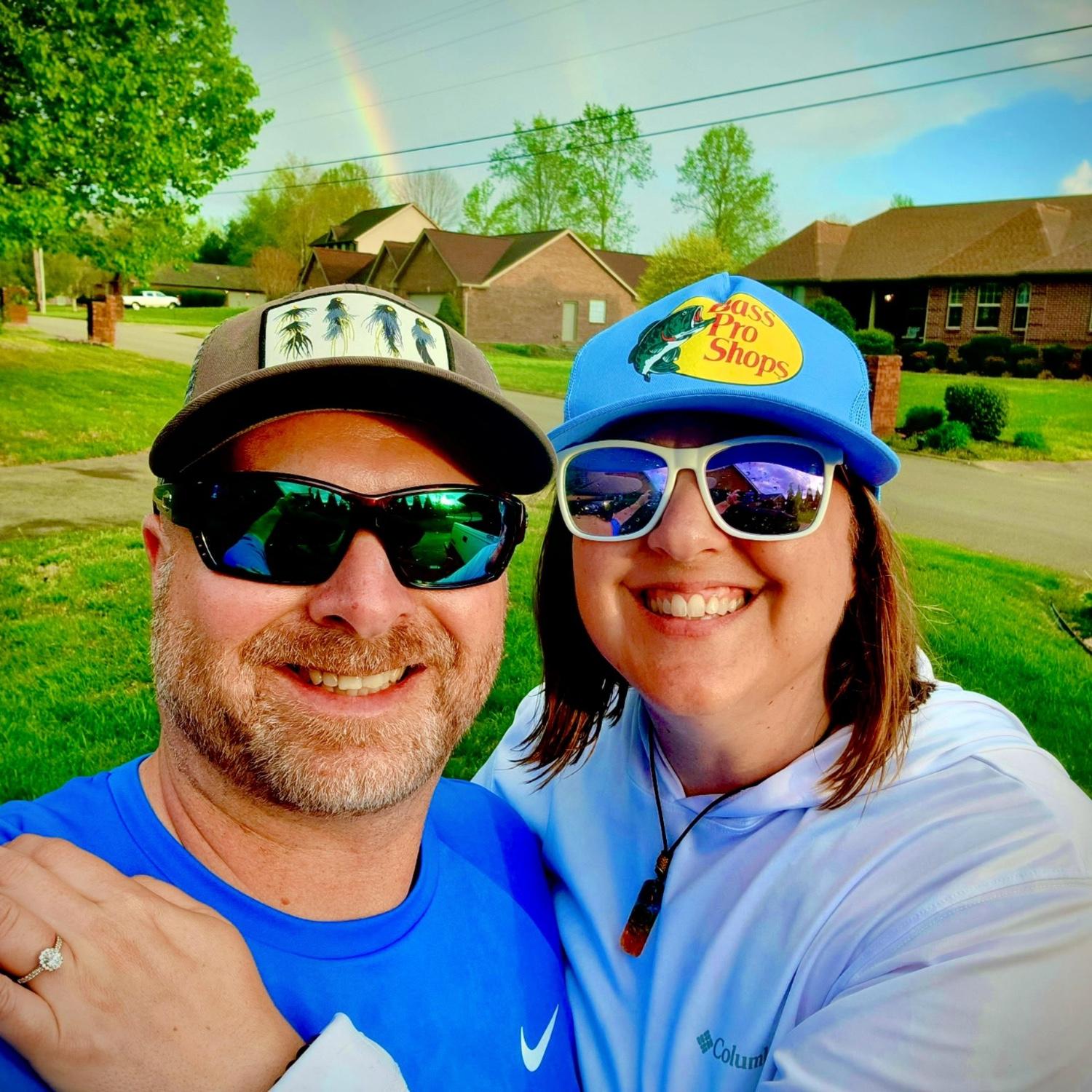 We got a beautiful double rainbow the proposal day! 🌈