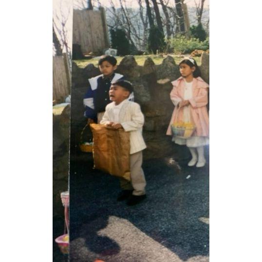 Andre throwing a tantrum during Easter haha