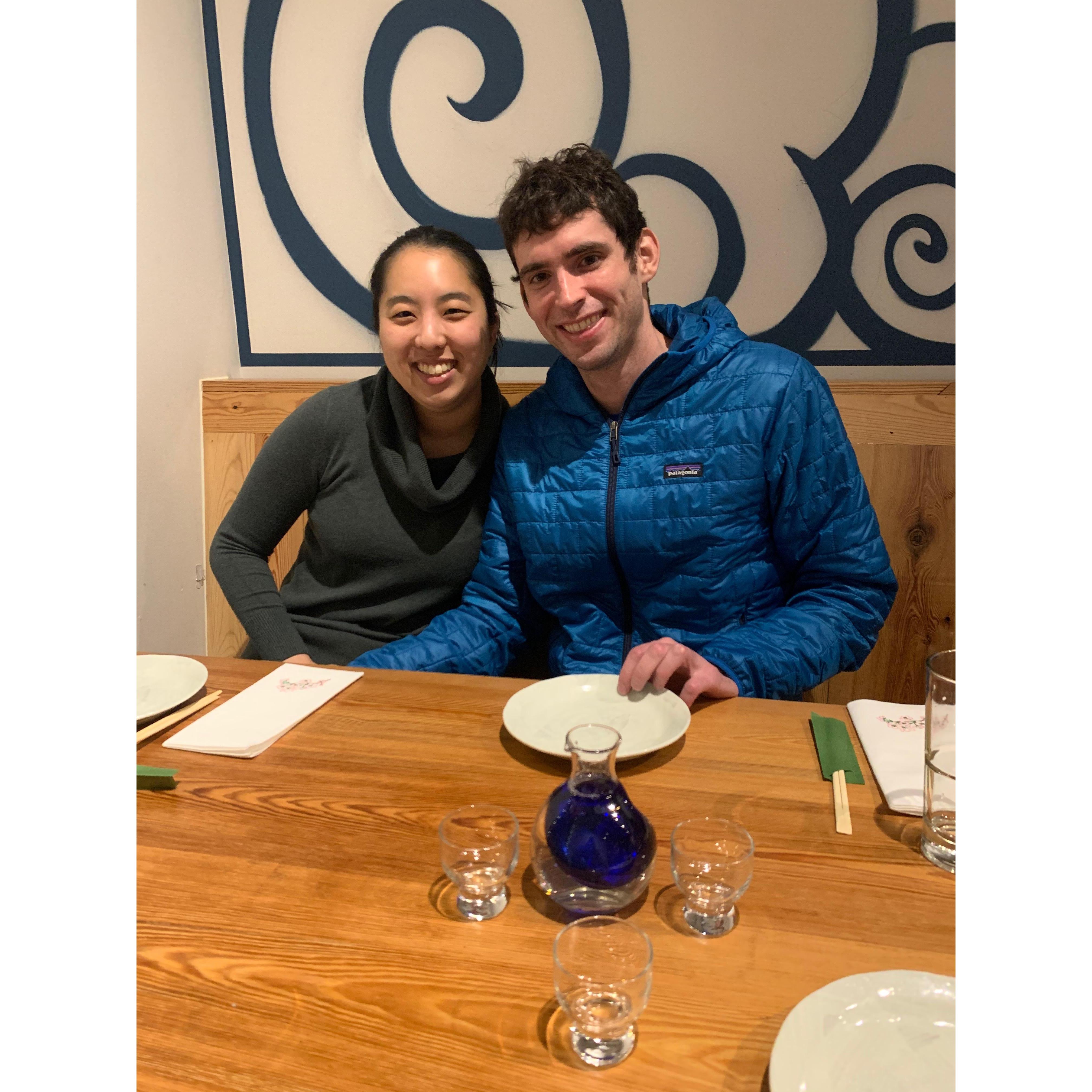 Sugidama soba and sake in Somerville - one of our favorites!