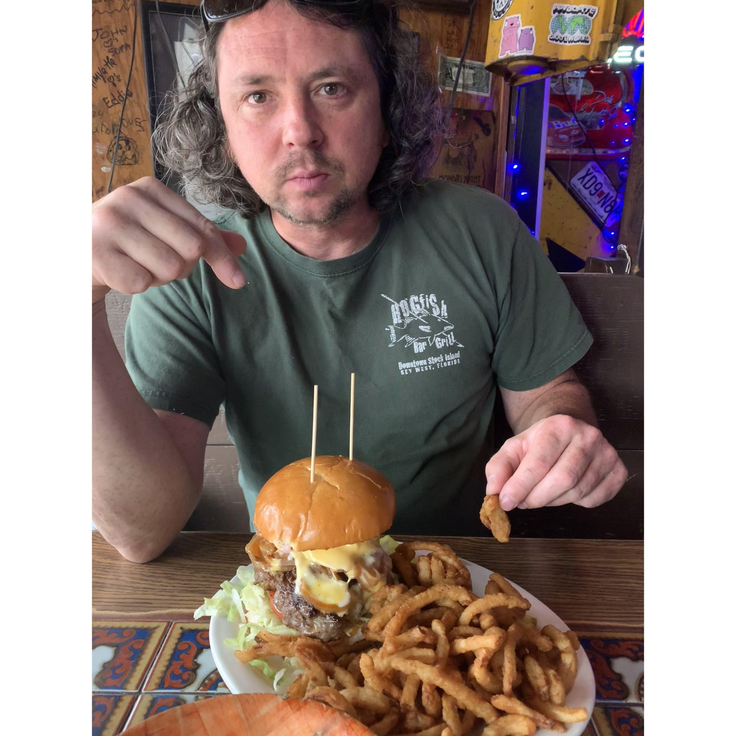 Lunch at Thurman Cafe—right after we got our marriage license.